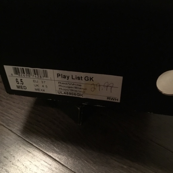 Unlisted red polka dot bow peep toe heels 6.5 - Picture 4 of 4